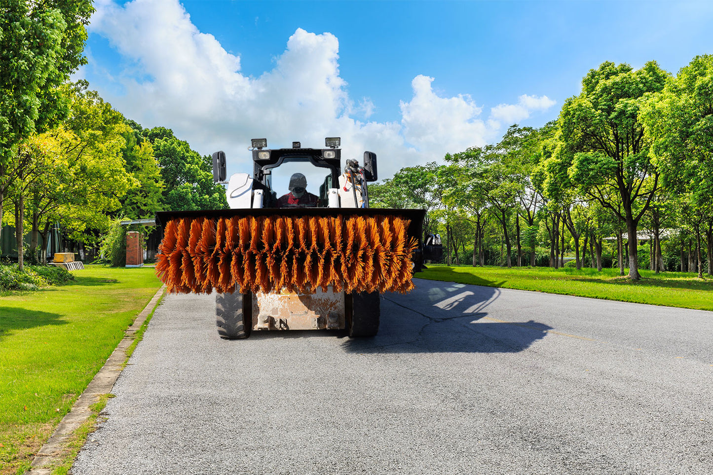 MMS 61" Sweeper Broom Attachment , 30-50r/min, for Skid Steer Loader