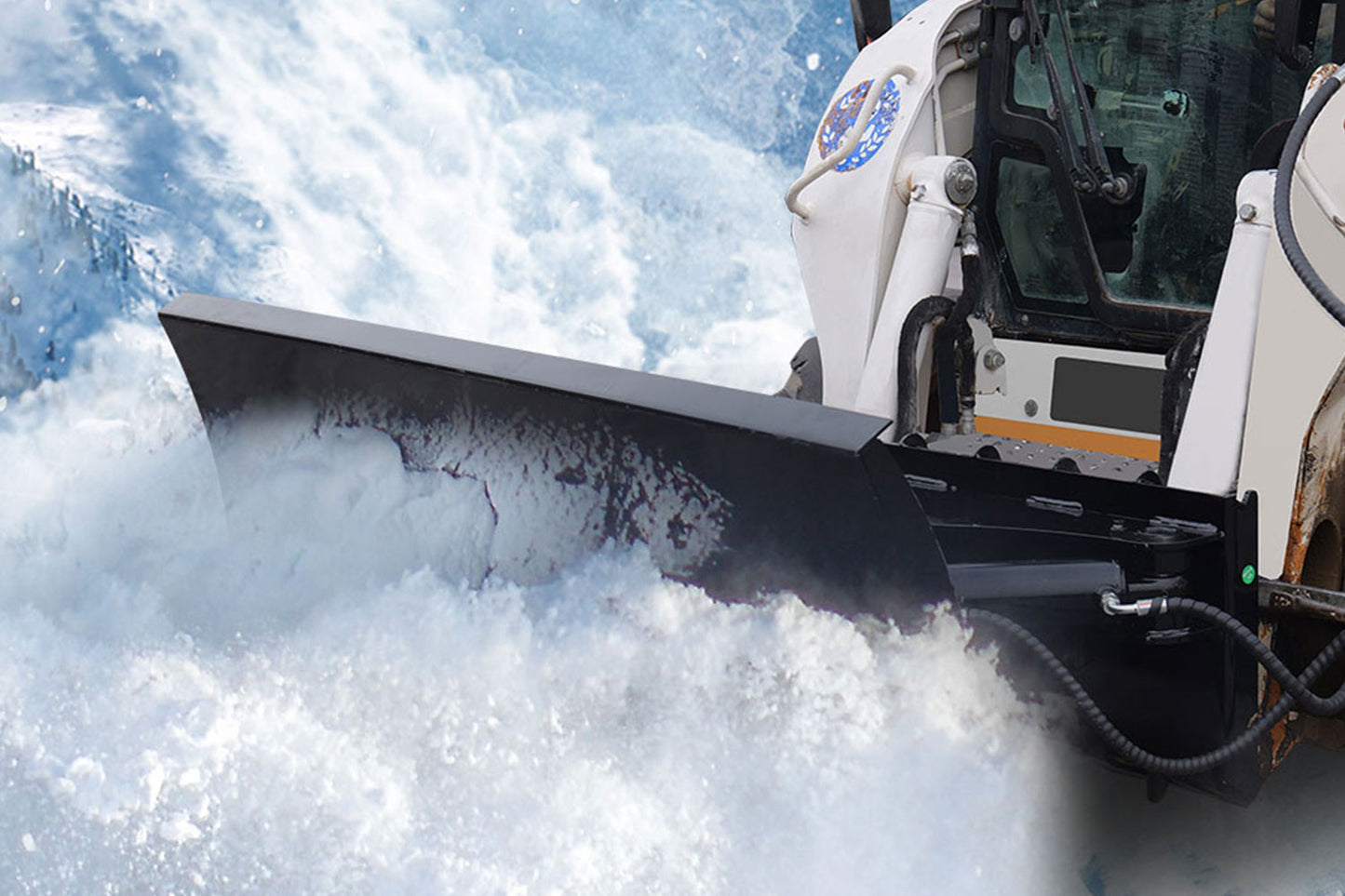 MMS 70" Skid Steer Dozer Blade / Snow Plow Pusher 30° Left & Right Snow Plow Pusher Attachment