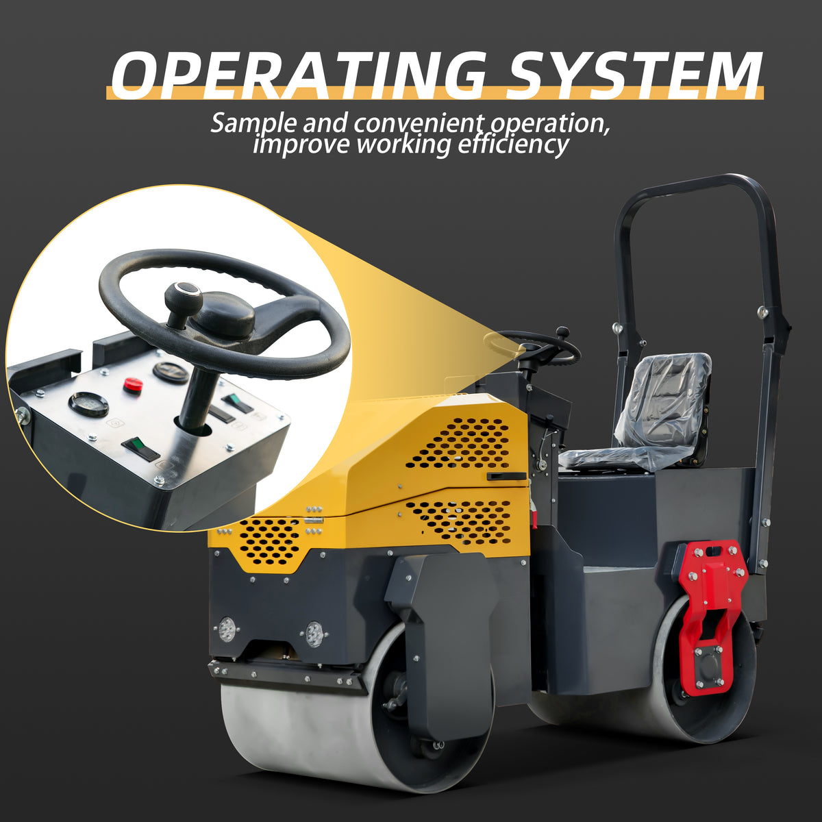 MS1000 Rato Engine 1.0 ton Asphalt Roller for Sale, Hydraulic Vibrating, Double Steel Wheel