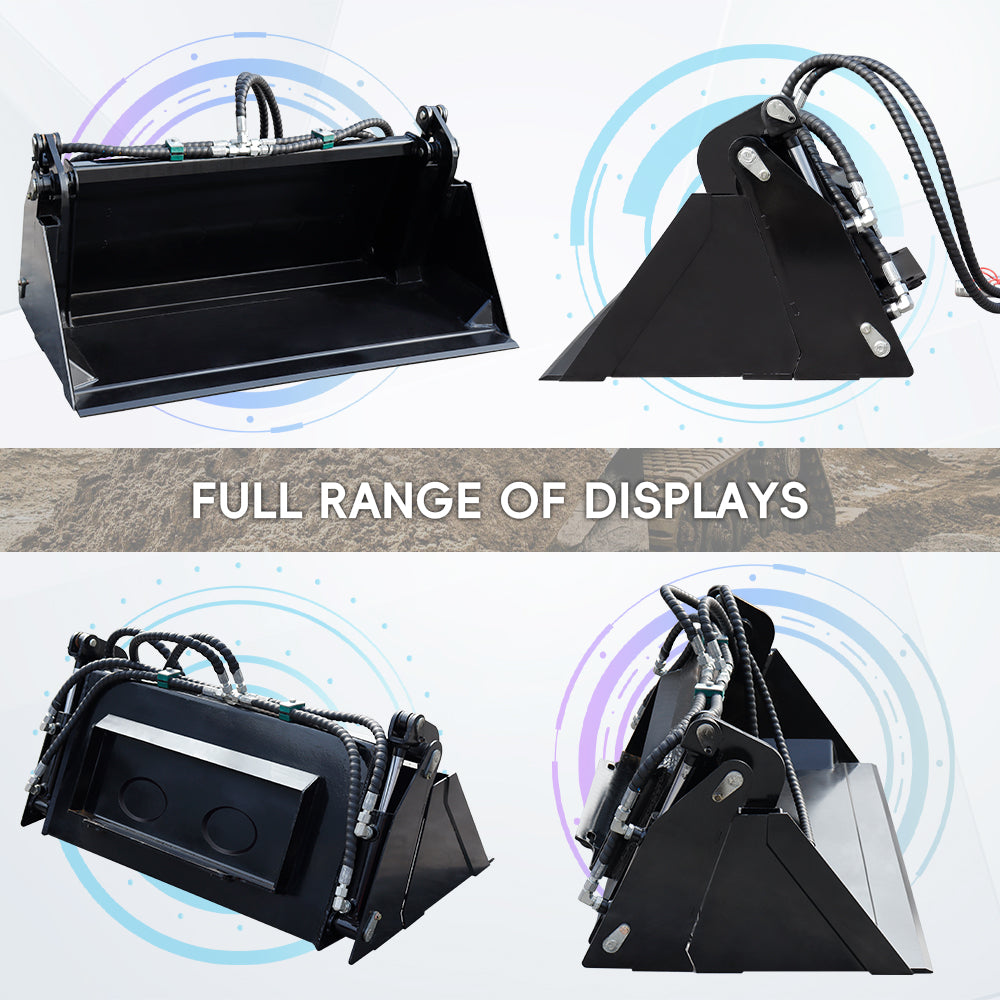 MMS 4-in-1 Skid Steer Loader Bucket Attachment