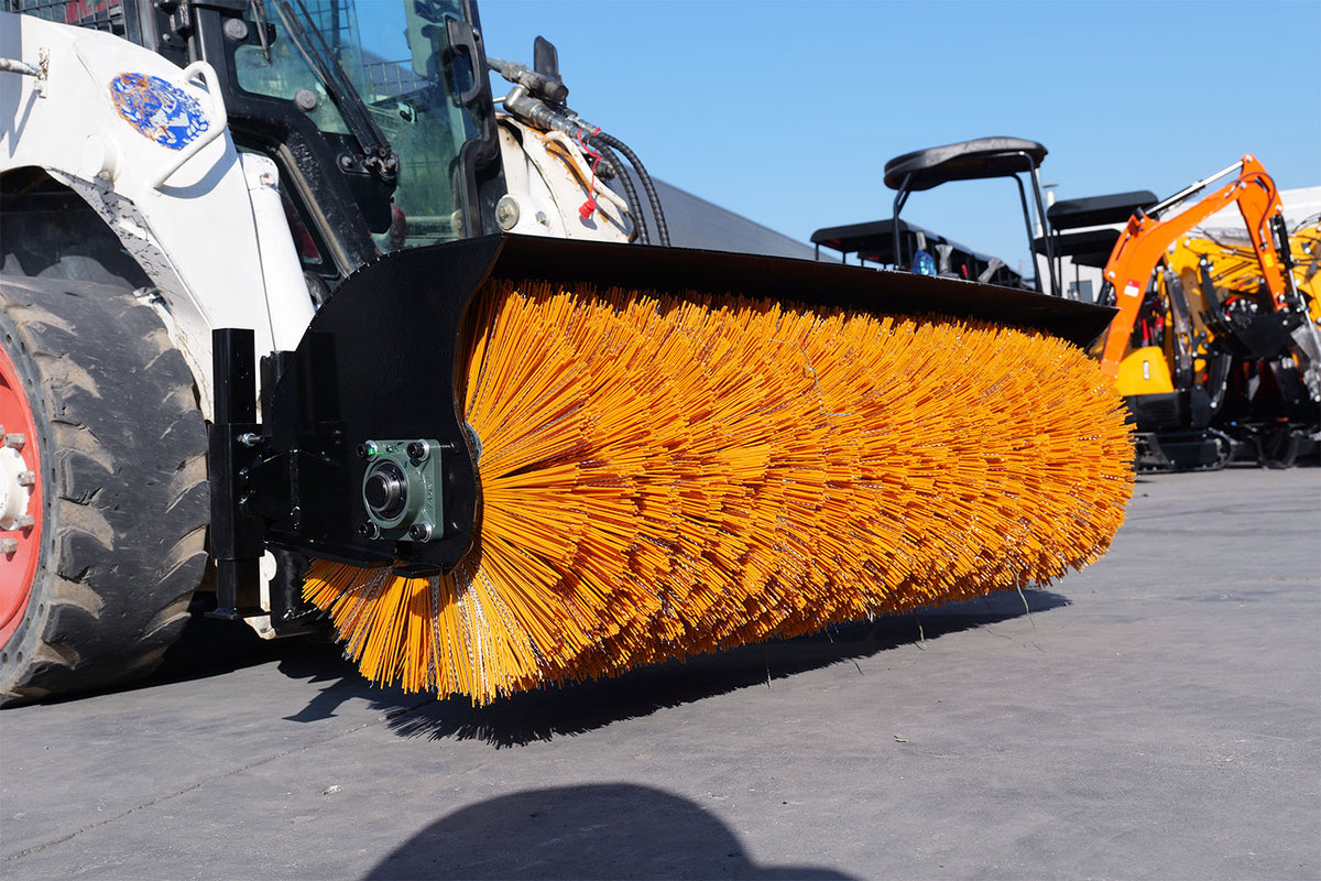 MMS 61" Sweeper Broom Attachment , 30-50r/min, for Skid Steer Loader