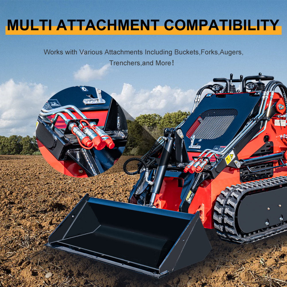 MS380 23 HP, 800 Kg Mini Stand On Skid Steer Track Loader