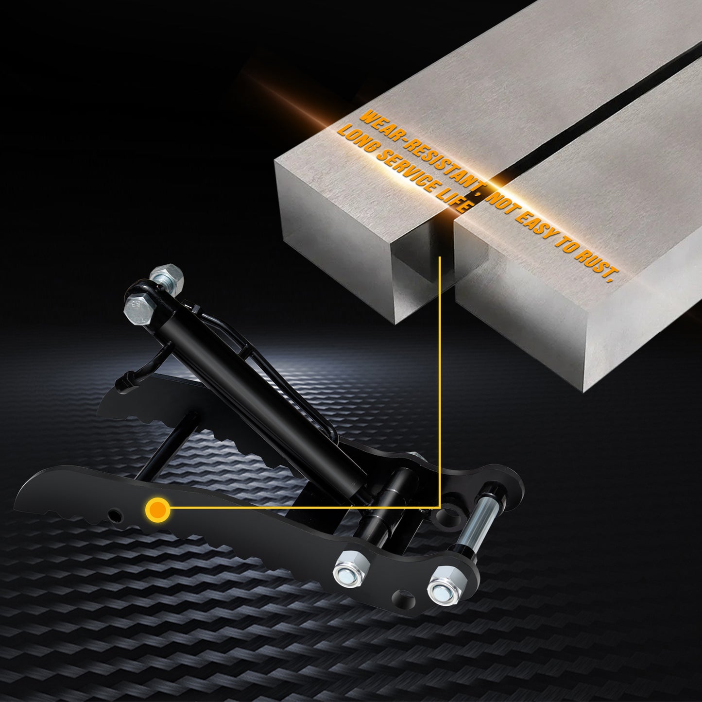 MMS Mini Excavator Hydraulic Thumb Clip with 2 Hydraulic Cylinder for Small Digger up to 2 tons