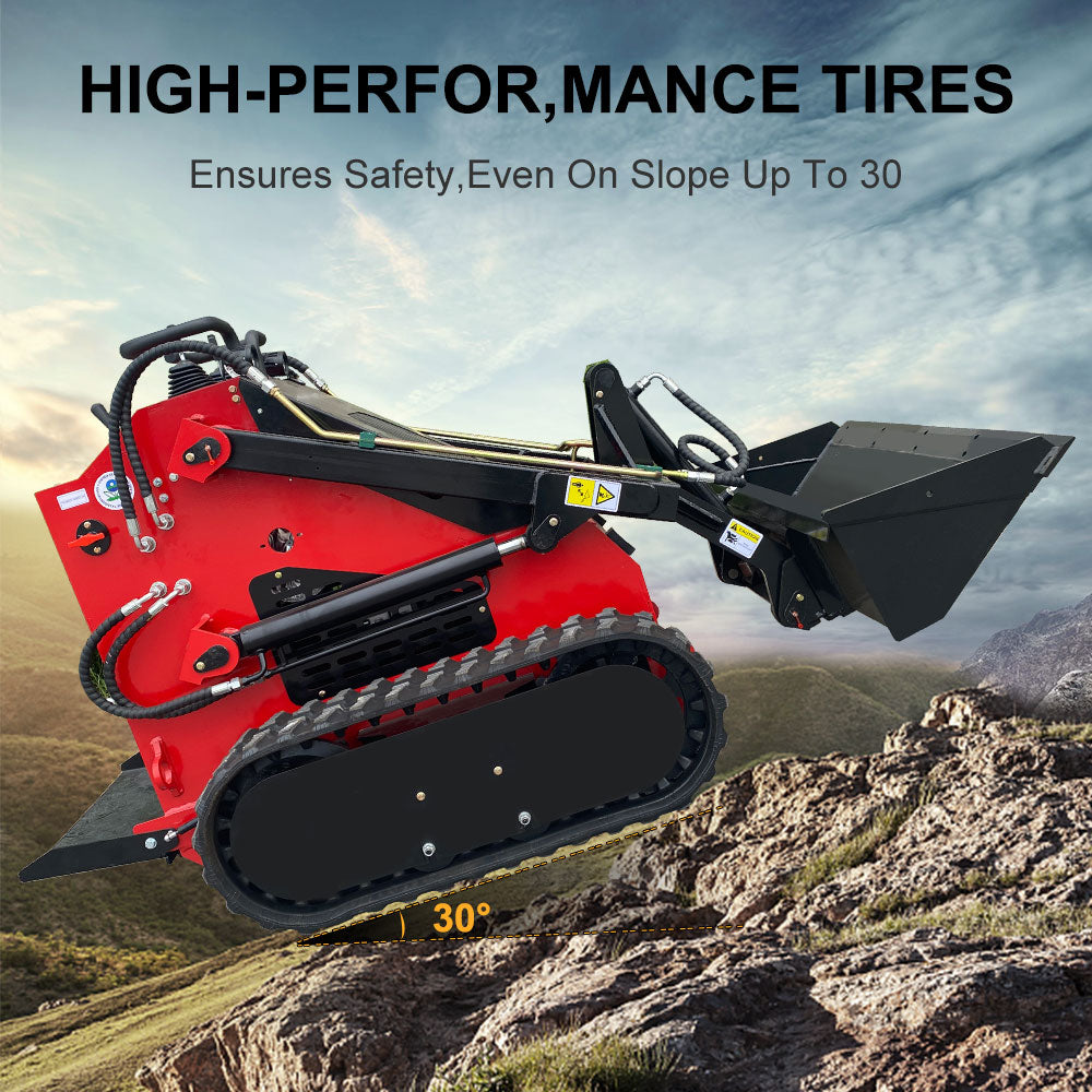 MS380 23 HP, 800 Kg Mini Stand On Skid Steer Track Loader