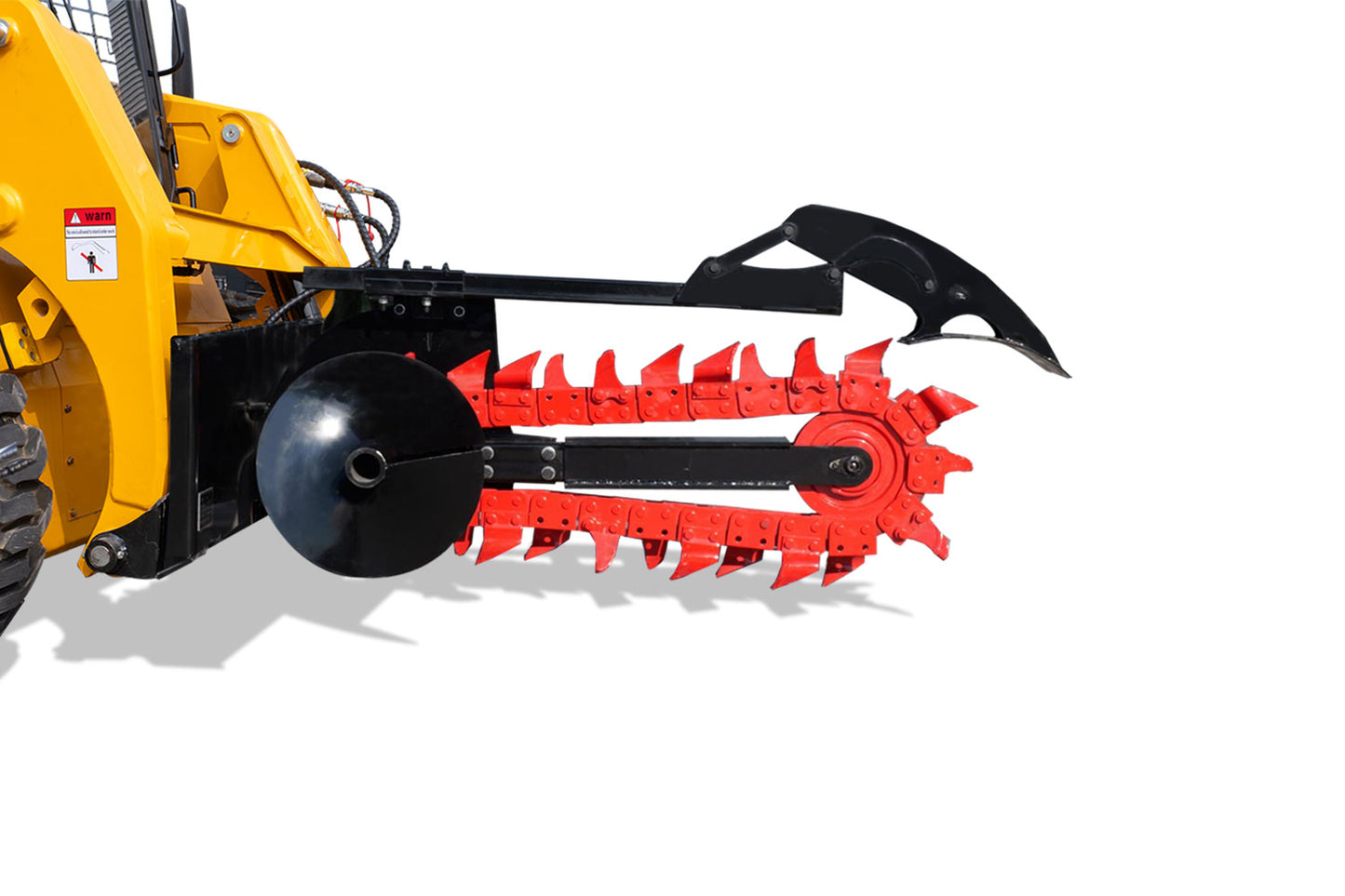 MMS Skid Steer Loader Trench Attachment,6" Trench Width, 37" Trench Depth