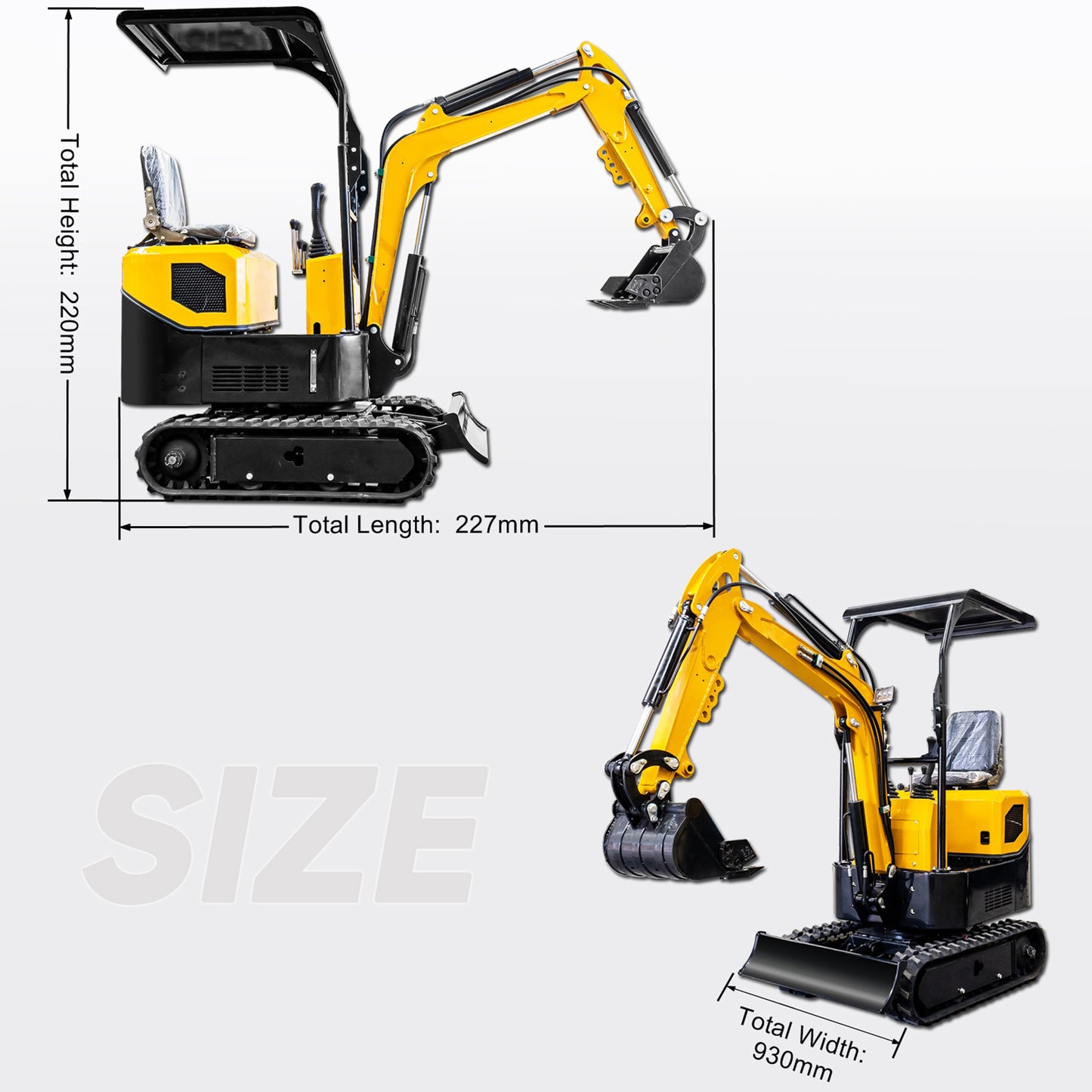 1 tons Mini Compact Excavator
