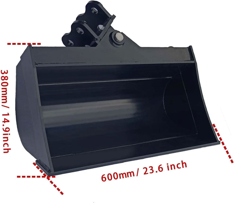 MMS Hydraulic Tilt Bucket for Mini Excavator – 600mm/800mm/1000mm Width