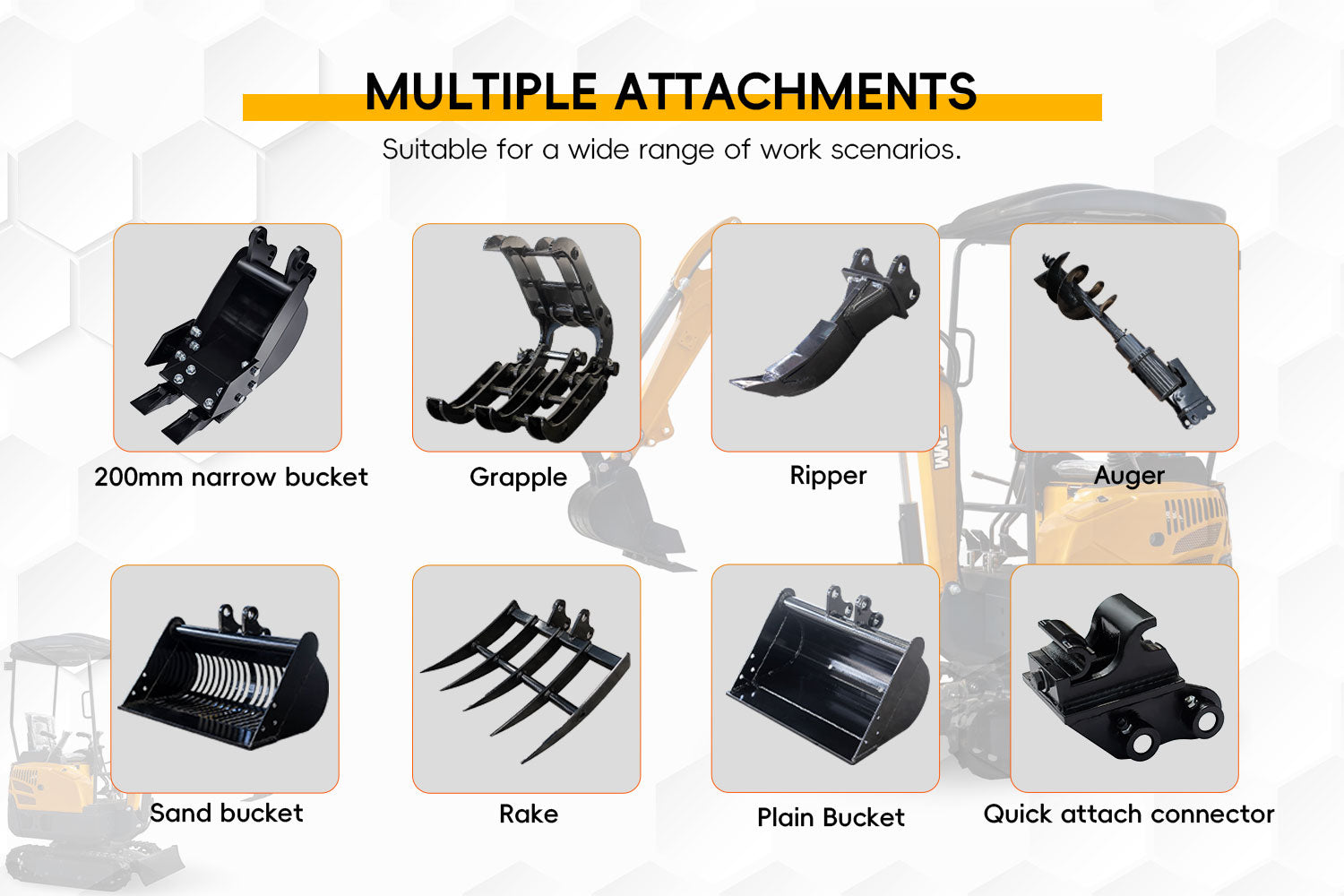 Multiple Attachments Available