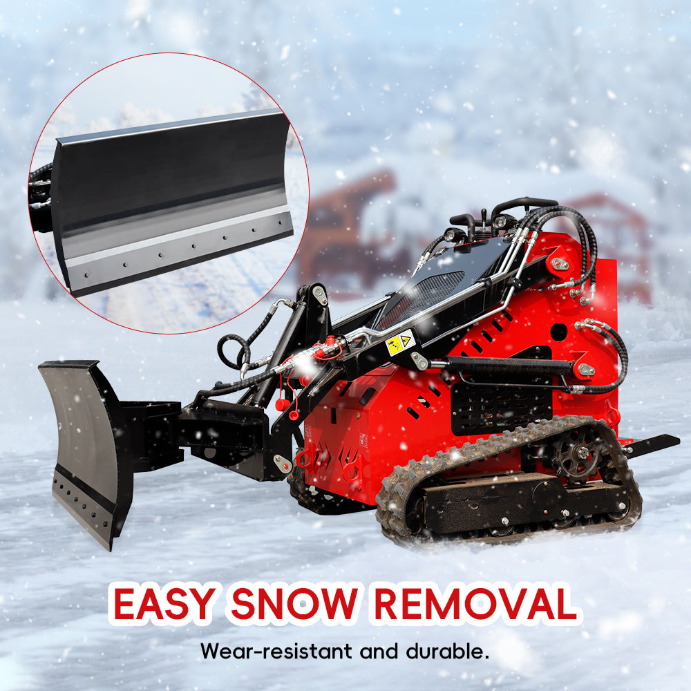 MMS Hydraulic Skid Steer Snow Plow, 30° Left & Right for MMS Skid Steer Loader