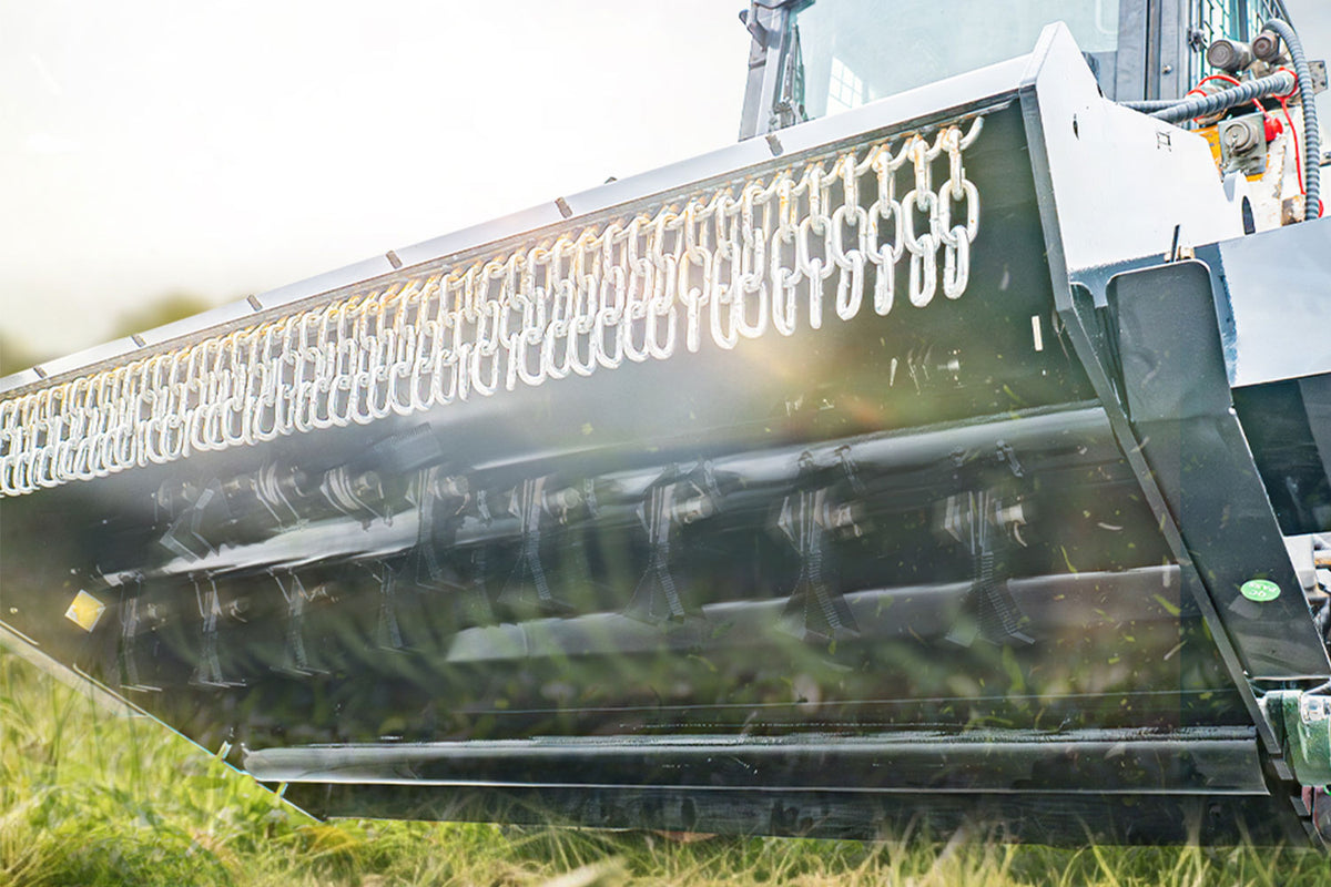 72-inch skid steer lawn mower attachment for grass and weed control
