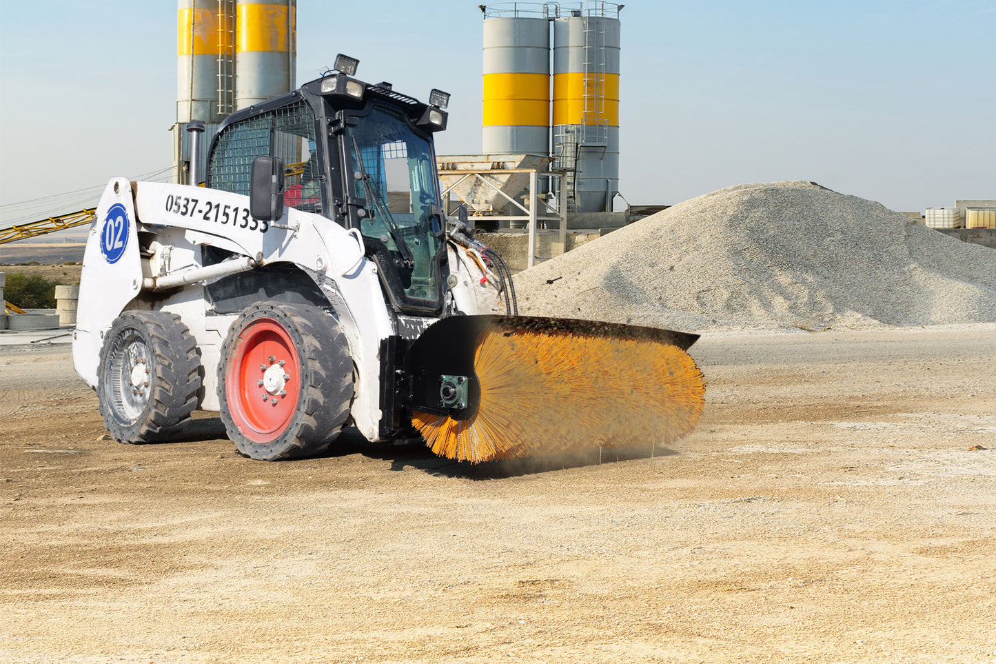 MMS 61" Sweeper Broom Attachment , 30-50r/min, for Skid Steer Loader