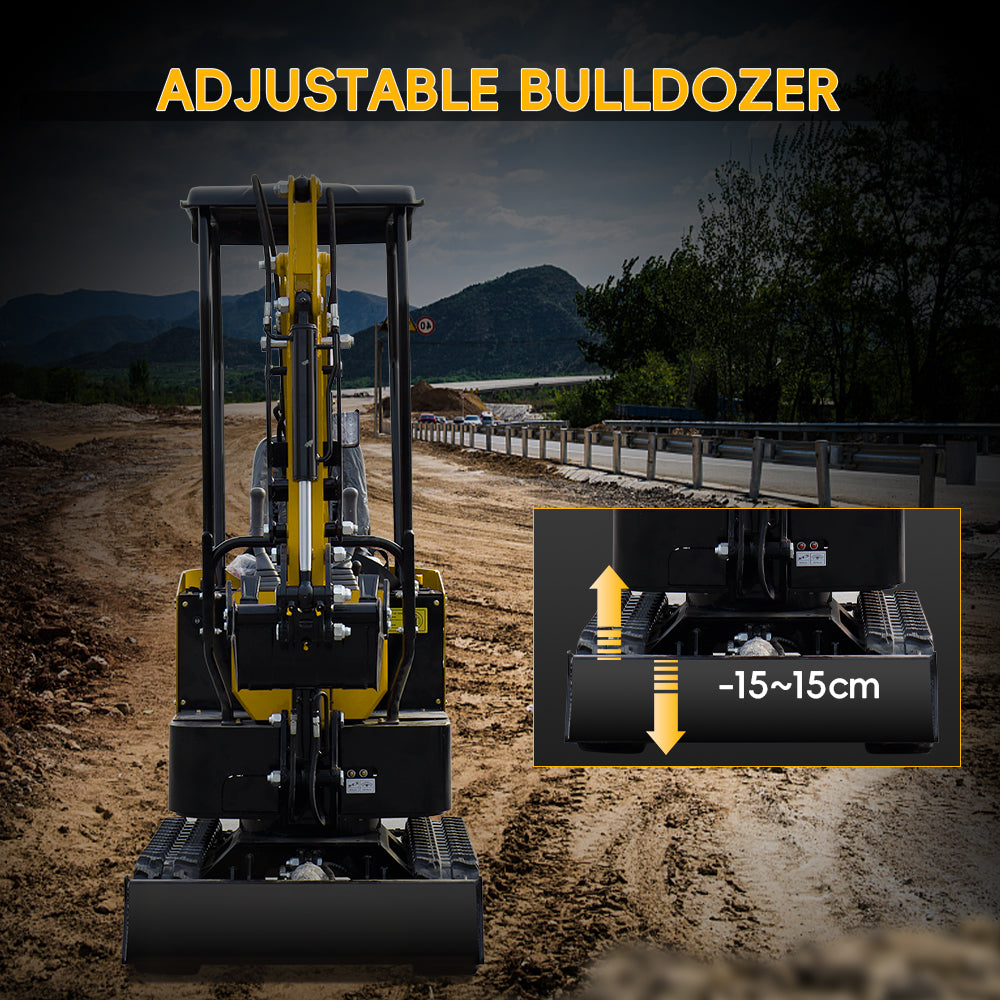 mini excavator for sale with bulldozer blade