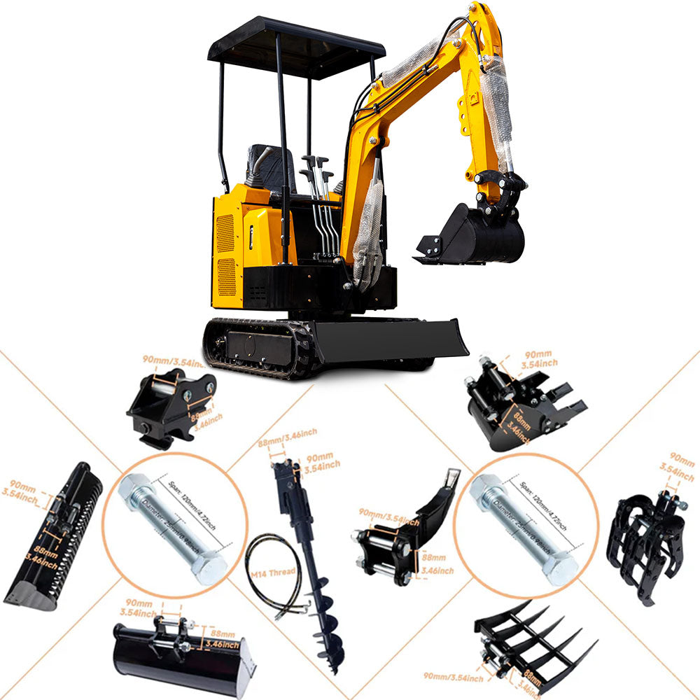 1.5 t mini excavator auger
