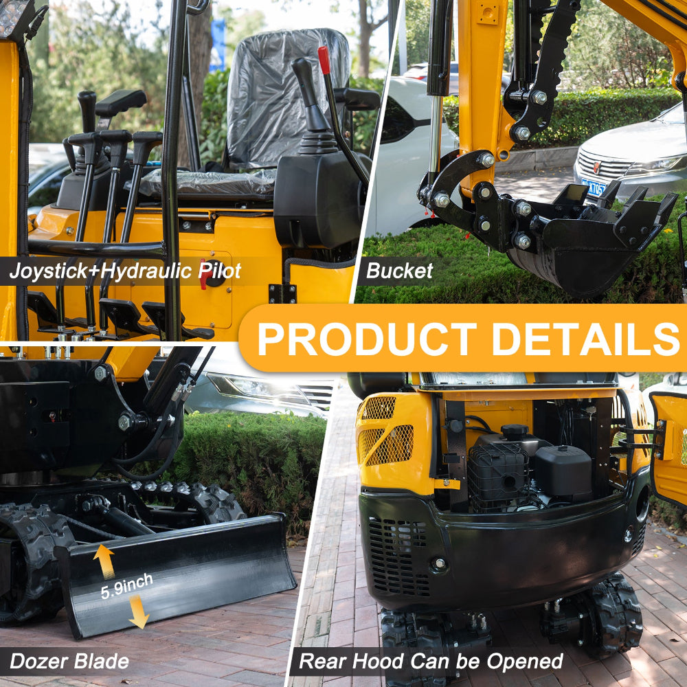 1.5-Ton Mini Excavator,13.5 HP , Briggs & Stratton Petrol Engine-MS15PRO