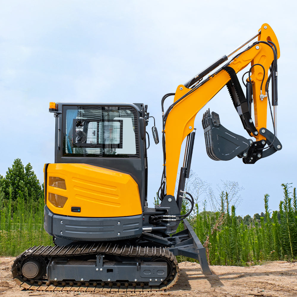 MS35 3.5 Ton Mini Excavator with Cab Boom swing Hydraulic Thumb for Sale