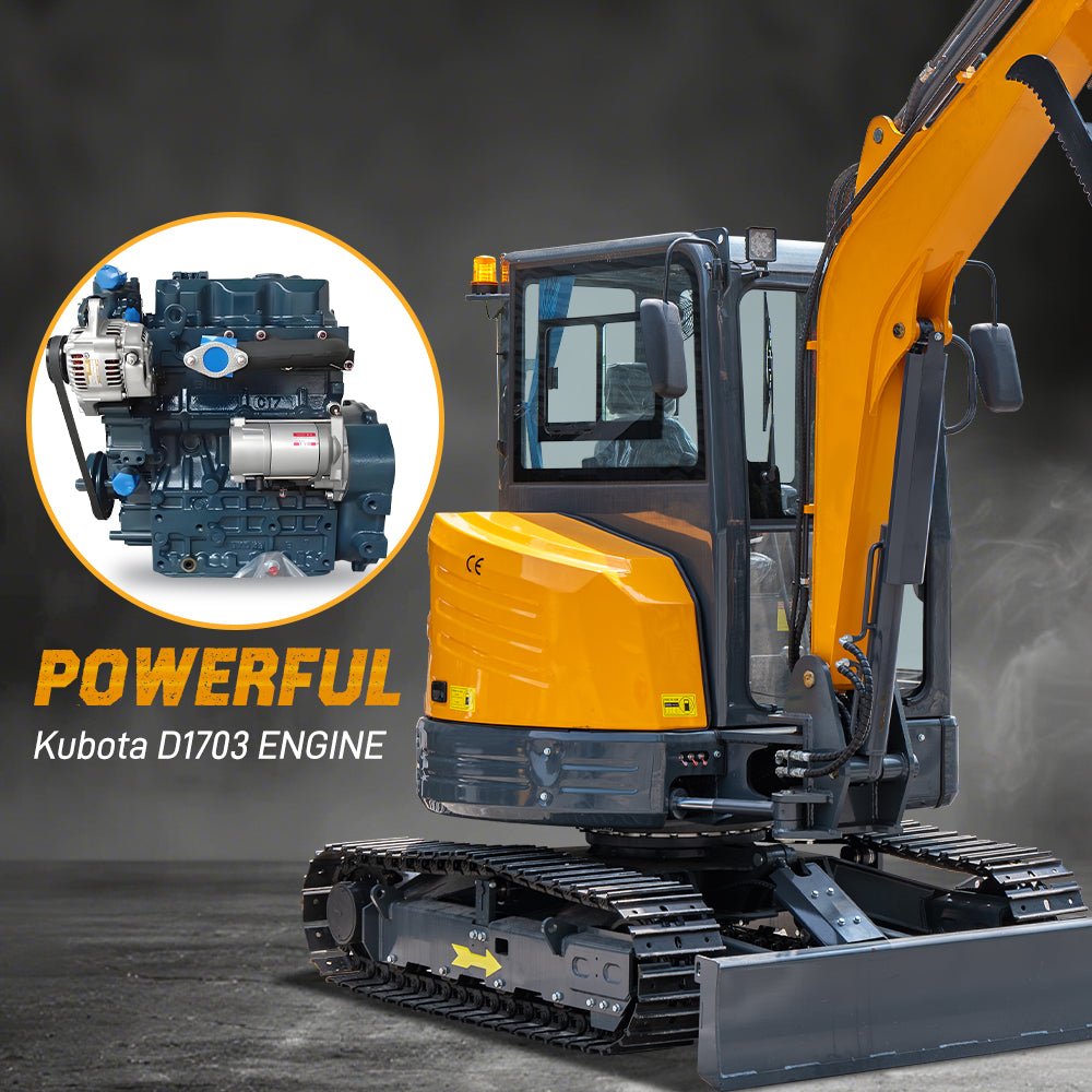 MS35 3.5 Ton Mini Excavator with Cab Boom swing Hydraulic Thumb for Sale