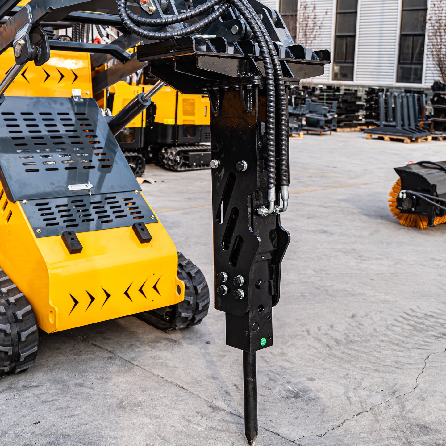 MMS Breaker Hammer 35mm/45mm Drill Pole with Hose For MMS Skid Steer Losders