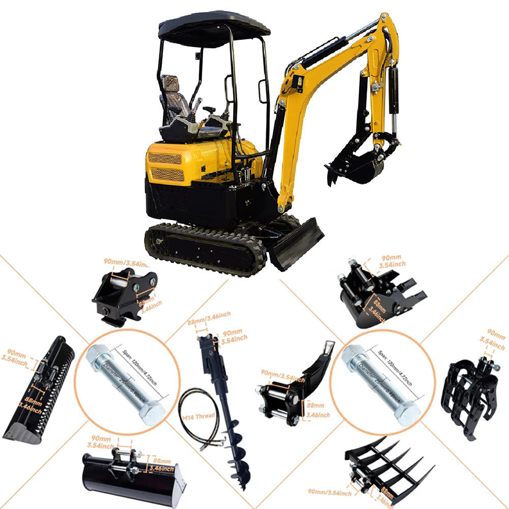 MS20 2-Tons Mini Excavator, Kubota Diesel Engine,Hydraulic Pilot Excavator With Thumb Clip For Sale
