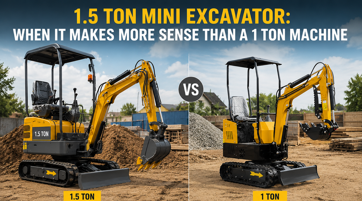 1.5 Ton Mini Excavator: When It Makes More Sense Than a 1 Ton Machine