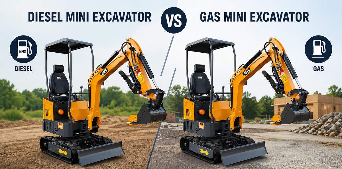 Diesel Mini Excavator vs Gas Mini Excavator: What Buyers Should Compare