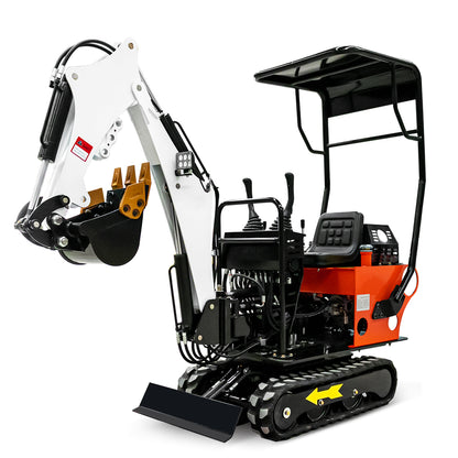 MS08 13.5 HP,0.8-ton Mini Compact Excavator, Gasoline,  With Thumb Clip For Sale