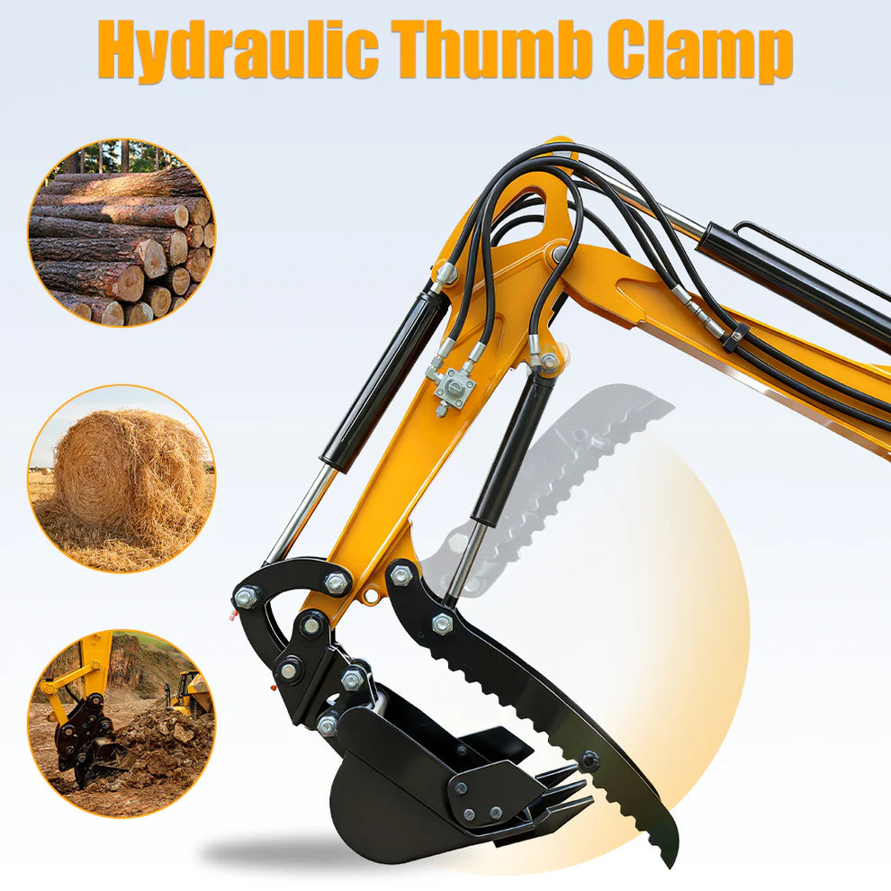 MS12 Mini Excavator with Hydraulic Thumb