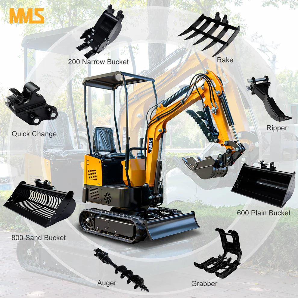 MS12 Mini Excavator with Hydraulic Thumb