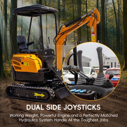 MS13 13.5 HP,1.3 tons Rato Engine Mini Compact Excavator, Gasoline, With Thumb Clip For Sale