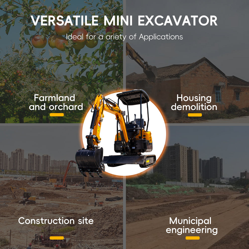MS13 13.5 HP,1.3 tons Rato Engine Mini Compact Excavator, Gasoline, With Thumb Clip For Sale