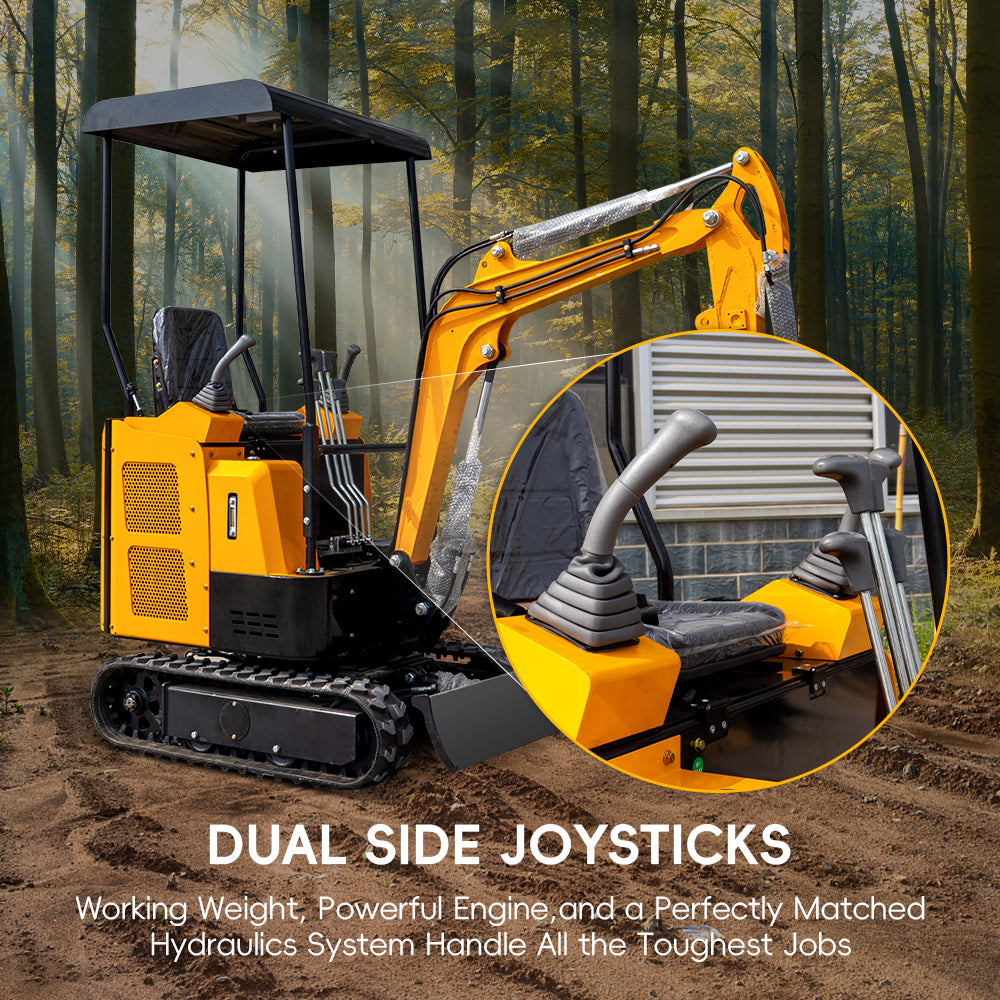 MS15 13.5 HP,1.5-tons Mini Compact Excavator, Gasoline,  With Thumb Clip For Sale