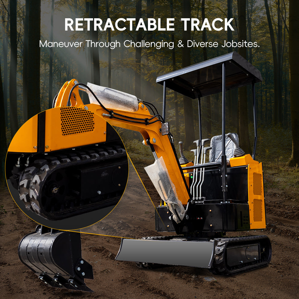 MS15 13.5 HP,1.5-tons Mini Compact Excavator, Gasoline,  With Thumb Clip For Sale