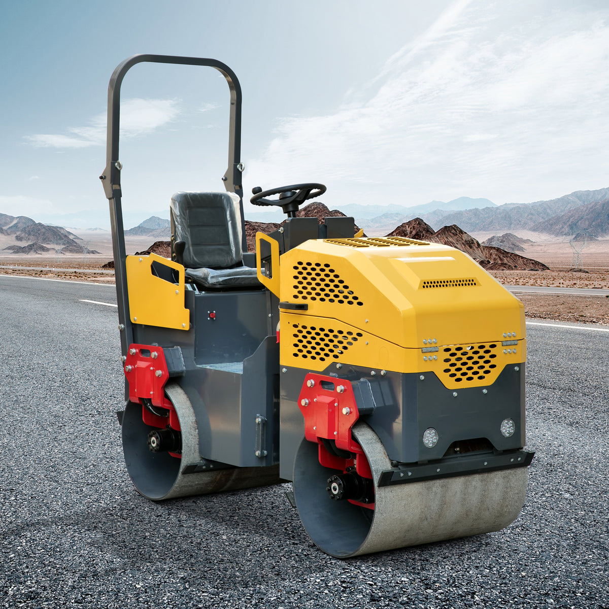 MS1000 Rato Engine 1.0 ton Asphalt Roller for Sale, Hydraulic Vibrating, Double Steel Wheel