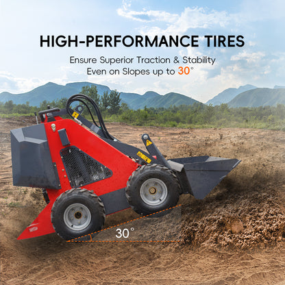 MS320L 13.5 HP, 665 Kg Mini Stand On Skid Steer Wheel Loader