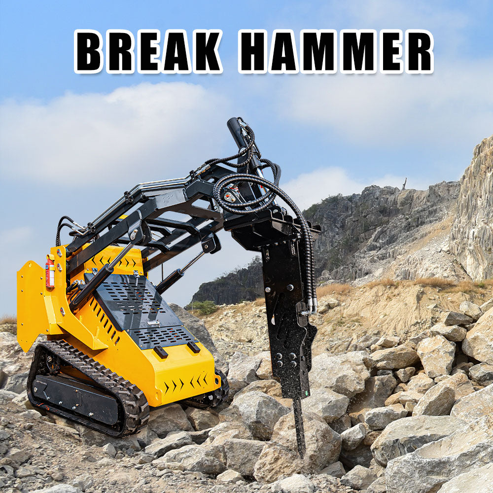 MMS  Breaker Hammer 35mm/45mm Drill Pole with Hose For MMS Skid Steer Losders