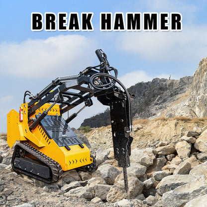 MMS  Breaker Hammer 35mm/45mm Drill Pole with Hose For MMS Skid Steer Losders