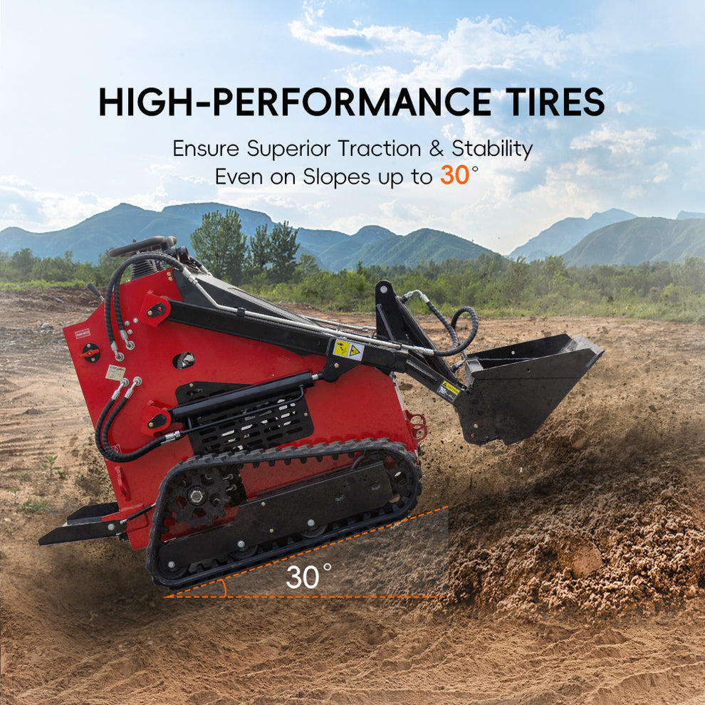 MS380T 23 HP, 890 Kg Mini Track Skid Steer Loader – MMS INDUSTRIAL