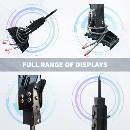 MMS  Breaker Hammer 35mm/45mm Drill Pole with Hose For MMS Skid Steer Losders