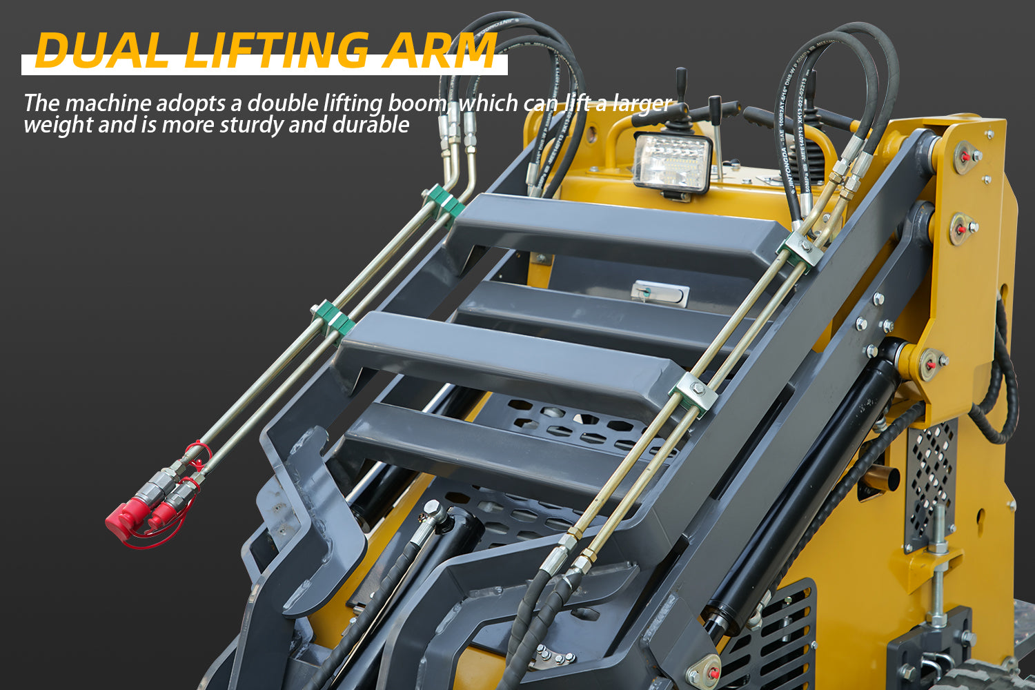 mini skid steer track loader with arm