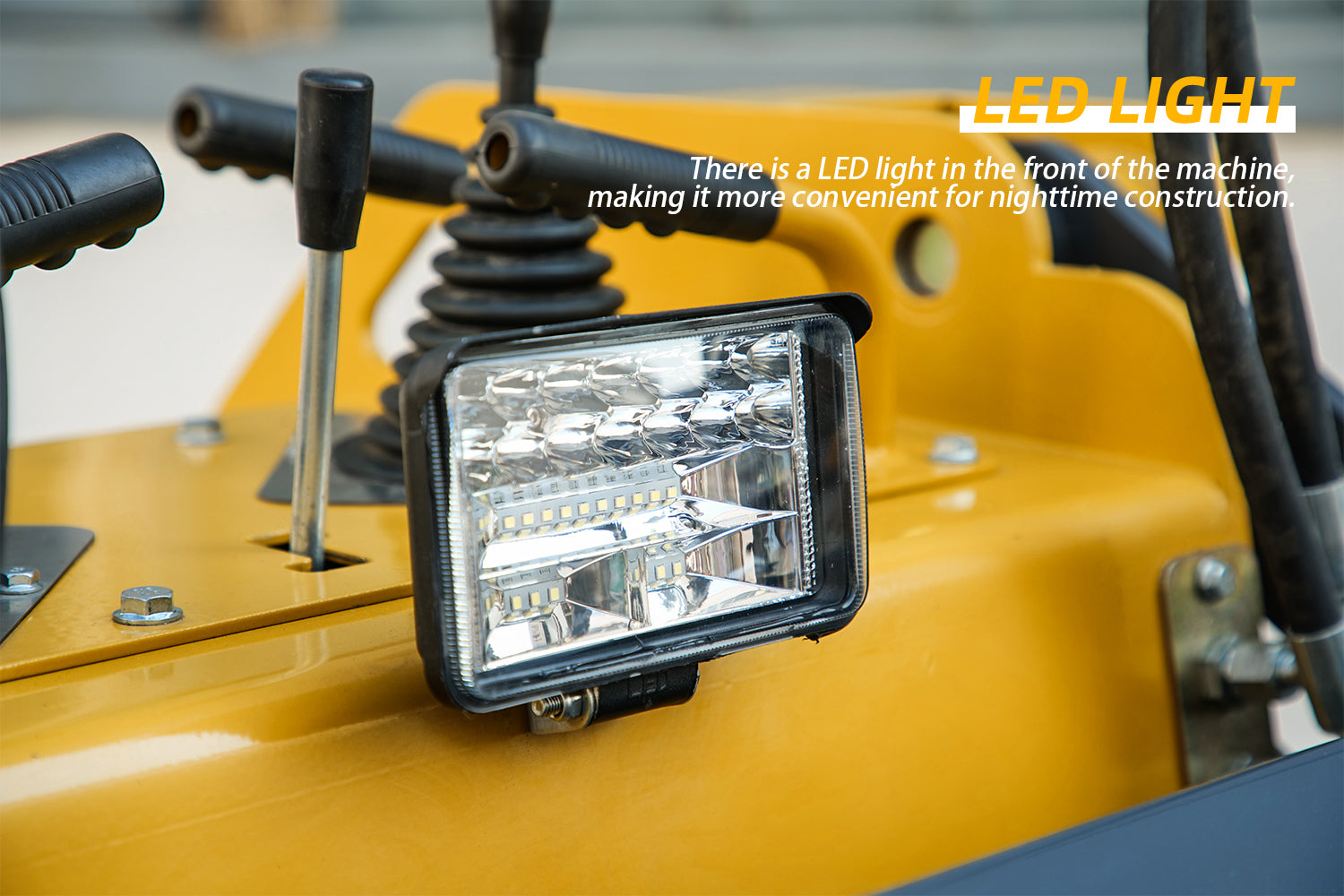 mini skid steer track loader with light