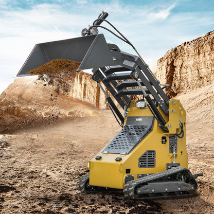 MS430Y 23 HP, Three-pump Three-valve Mini Stand On Skid Steer Track Loader