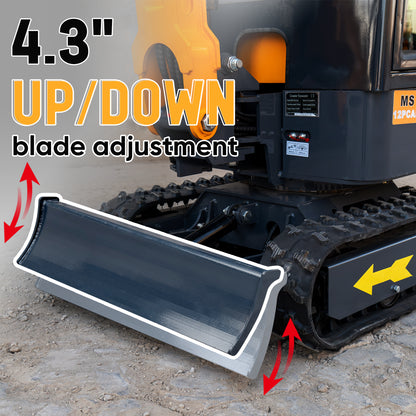 MS12P Mini Excavator B&S Engine, with Cab,Side Swing Boom and Hydraulic Thumb