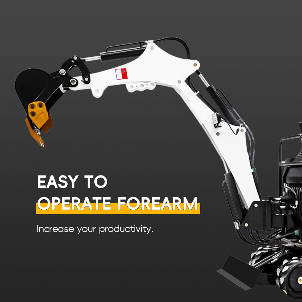 MS08 13.5 HP,0.8-ton Mini Compact Excavator, Gasoline,  With Thumb Clip For Sale