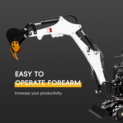 MS08 13.5 HP,0.8-ton Mini Compact Excavator, Gasoline,  With Thumb Clip For Sale