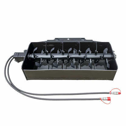 MMS Rotary Tiller Attachment with Hoses for MMS Skid Steer Loader