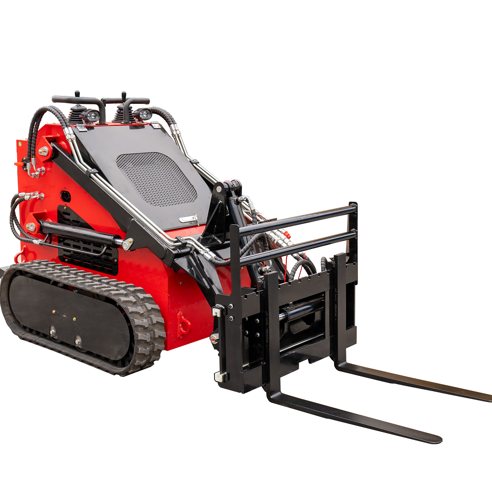 MMS hydraulic side shift pallet forks frame attachment for mini skid steer loader