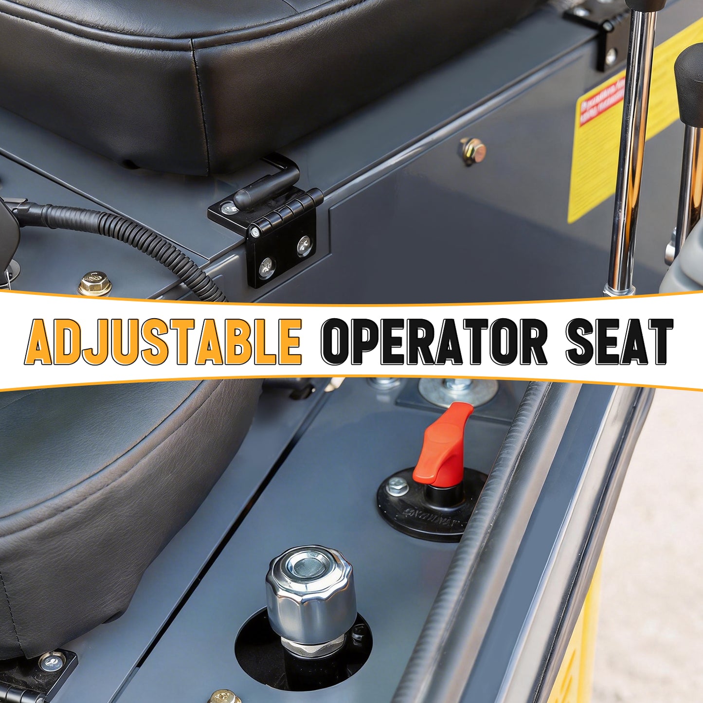 MS12P Mini Excavator B&S Engine, with Cab,Side Swing Boom and Hydraulic Thumb