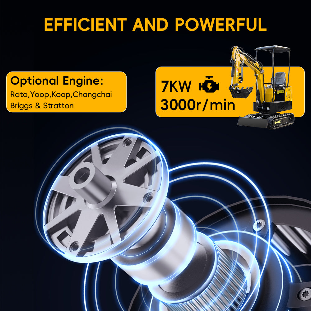 electric mini excavator with rato engine