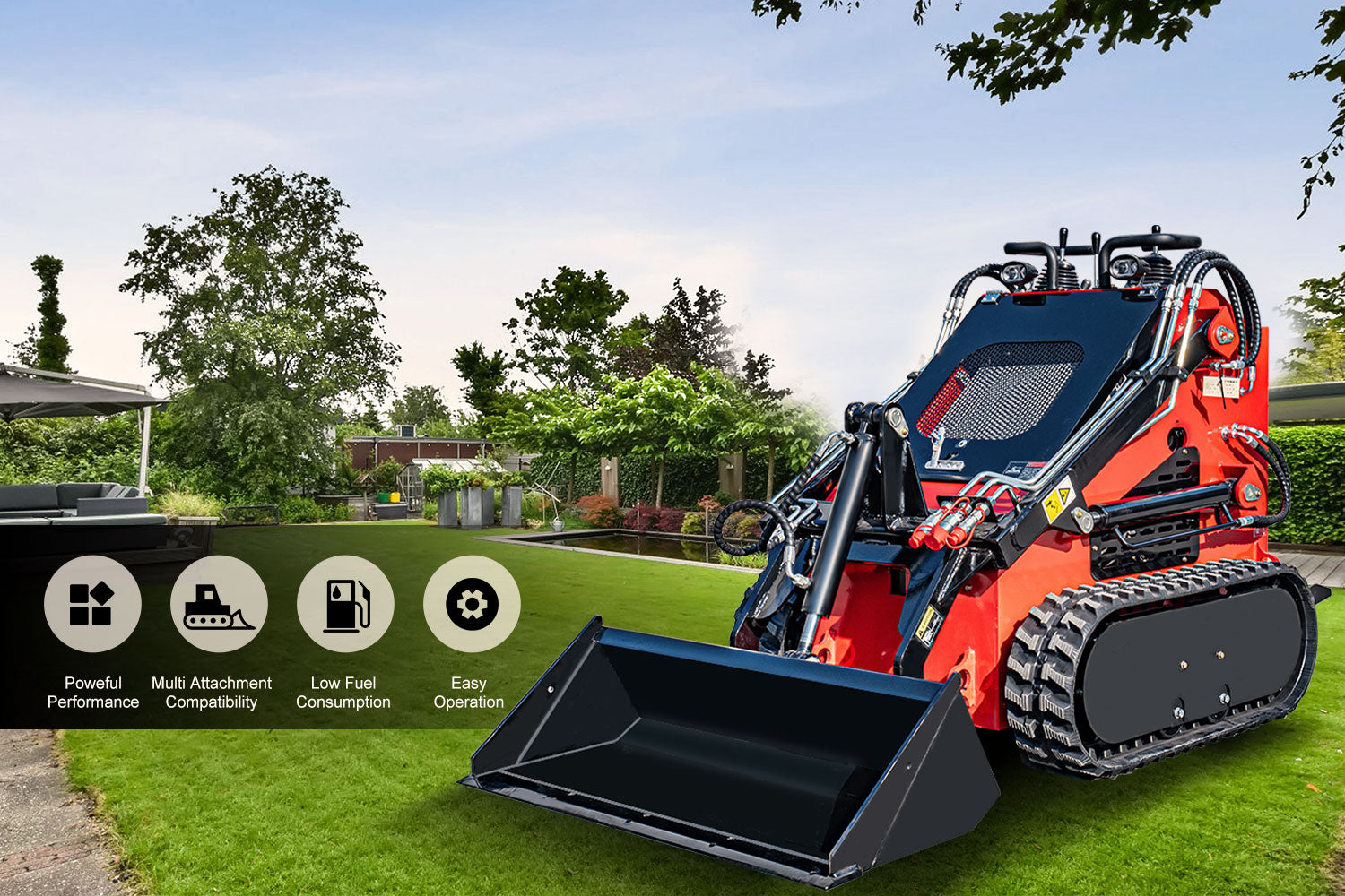 mini skid steer loader for yard