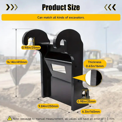 MMS X-Change Quick Coupler Bracket Attachments for 0.8-1.8 Tons Mini Excavators