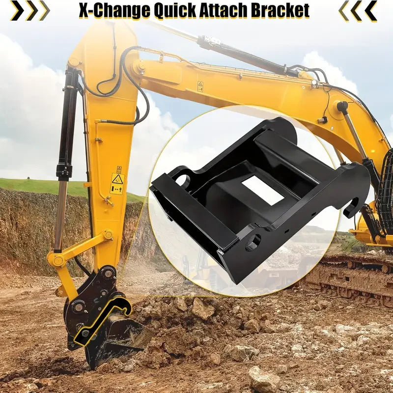 MMS X-Change Quick Coupler Bracket Attachments for 0.8-1.8 Tons Mini Excavators